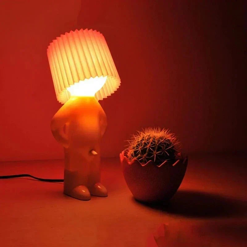 GiggleGlow Playful LED Lamp — Wobble Silhouette, Compact Footprint