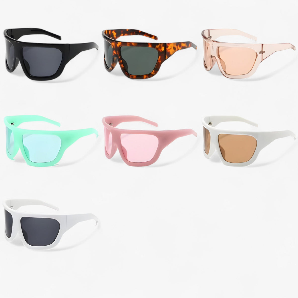 Oversized Wraparound Sports Sunglasses — Close-Fitting All-Around Eye Protection
