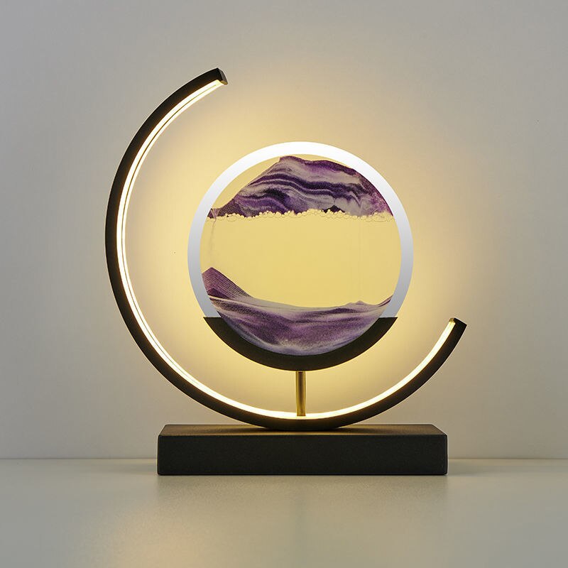 LumenVale Sandscape Lamp With Moving Sand Patterns For Calming Spaces In Modern Homes And Offices