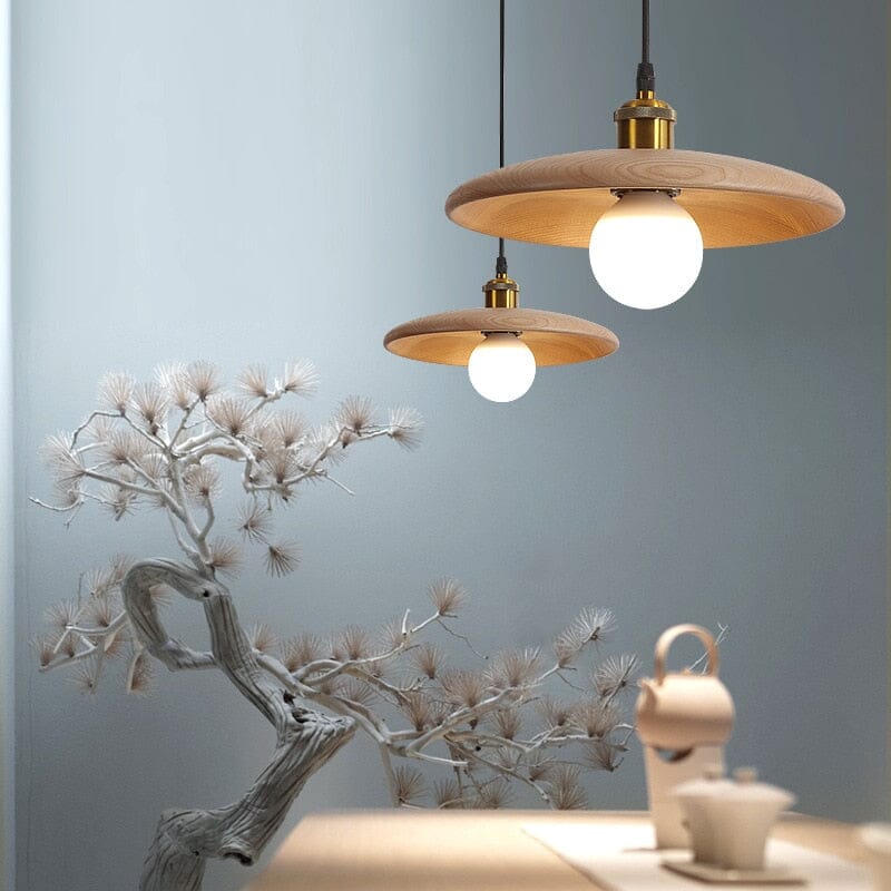 FjordLumen Pendant Light Nordic Oak With Warm Glow In Wood Design For Dining Rooms Elegant Modern