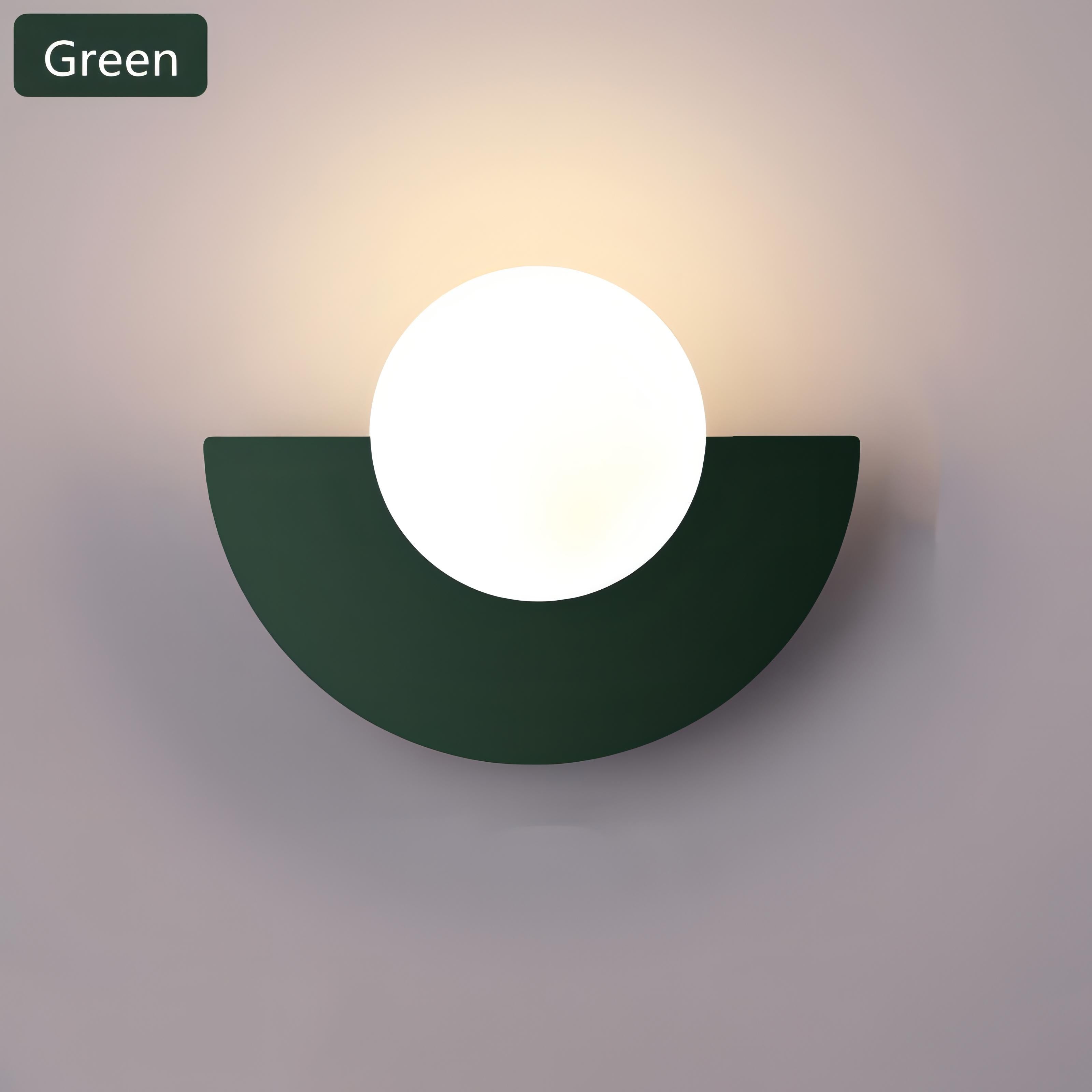 Aurelia Nordic Semicircular LED Wall Light For Living Areas That Delivers A Soft Even Glow