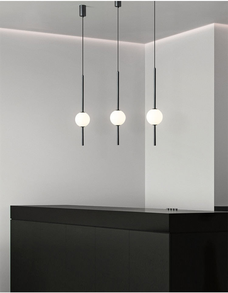 OrionGlow Glass Orb Pendant Light For Modern Dining Rooms And Bedrooms Minimalist Ceiling Fixture
