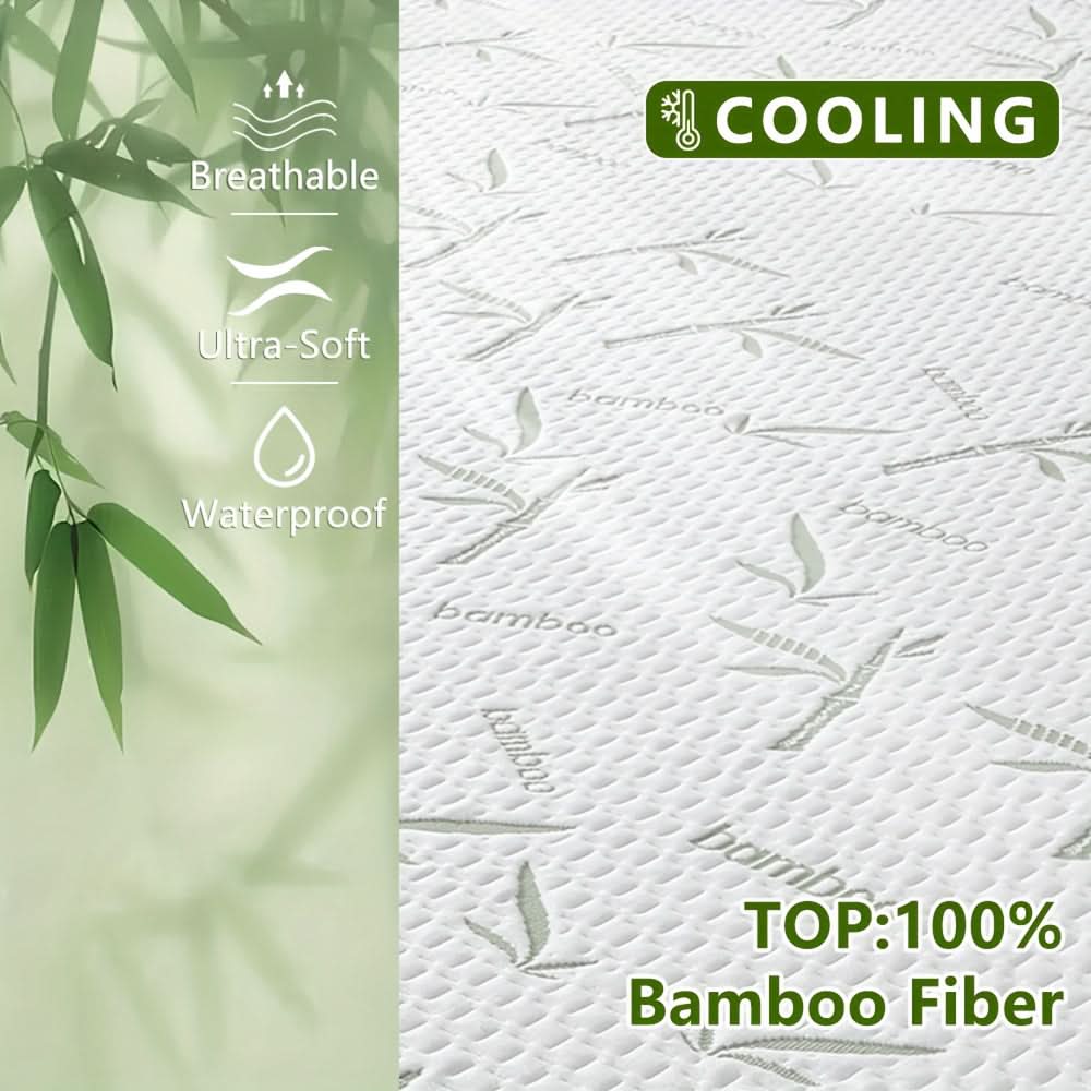 כיסוי מזרן נושם מבמבוק של NATURACOOL — נוחות קלילה לקיץ