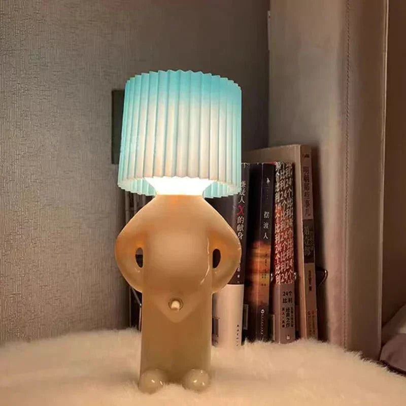 GiggleGlow Playful LED Lamp — Wobble Silhouette, Compact Footprint