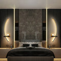 AstraGlow Modern Metal Wall Light With Black And Gold Stripe Finish For Indoor Or Outdoor Use