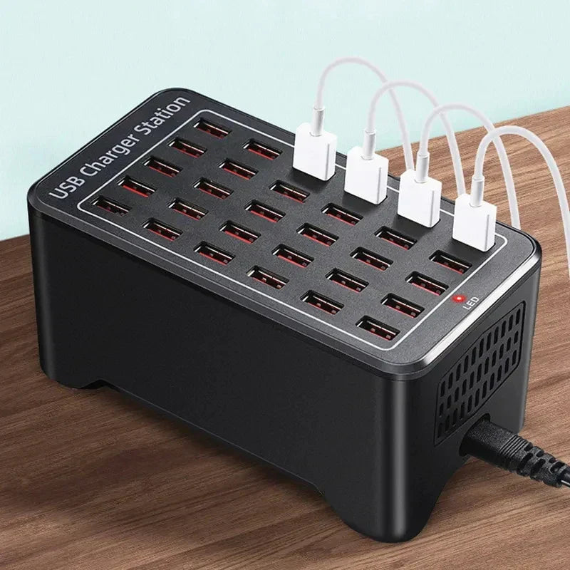 15-Port USB Charging Hub With 2.4A Fast Charge For Multiple Devices
