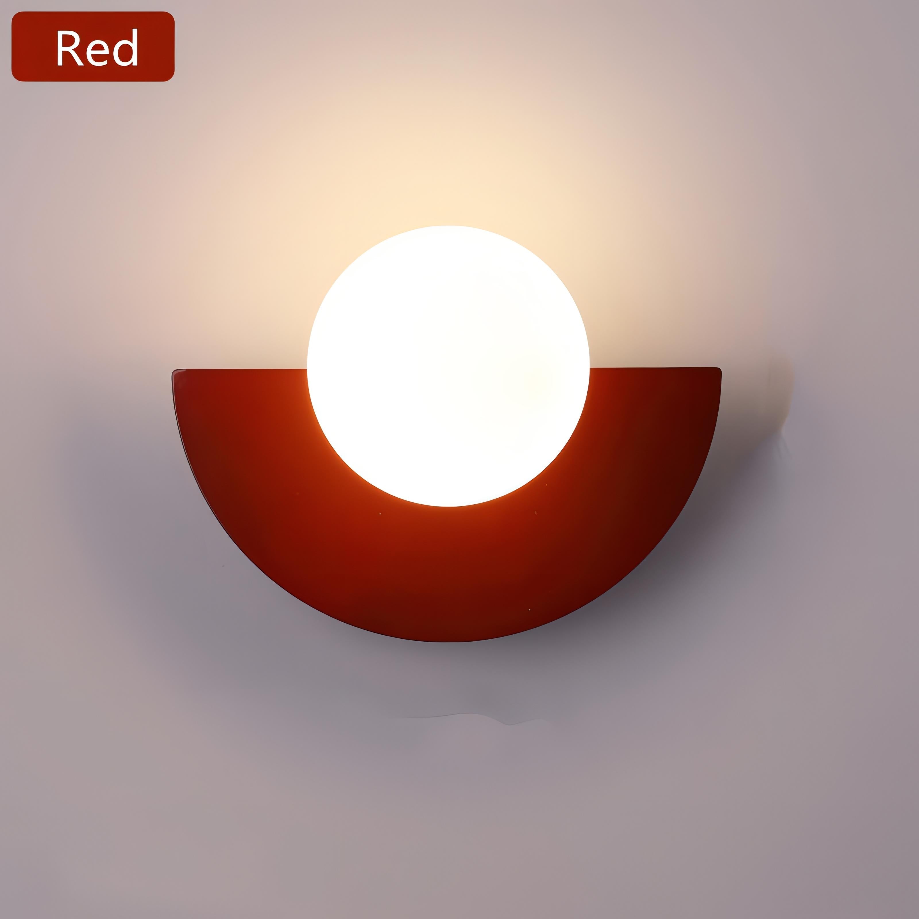 Aurelia Nordic Semicircular LED Wall Light For Living Areas That Delivers A Soft Even Glow