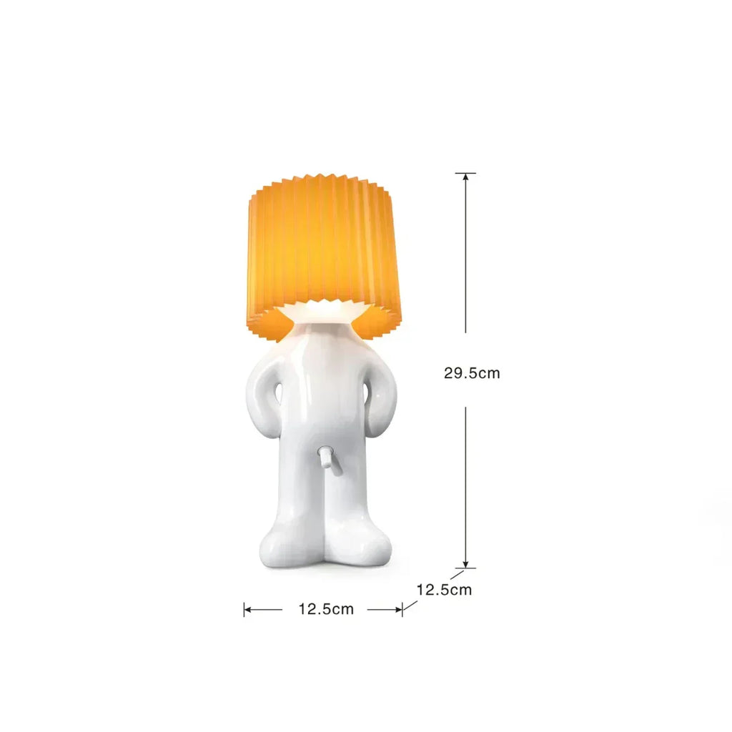 GiggleGlow Playful LED Lamp — Wobble Silhouette, Compact Footprint