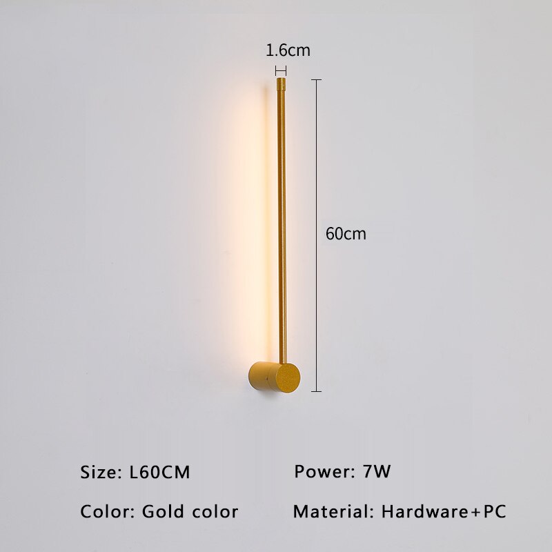 Aurelo Slim Led Wall Light With Gold Finish For Modern Interiors Ideal For Living Rooms And Hallways