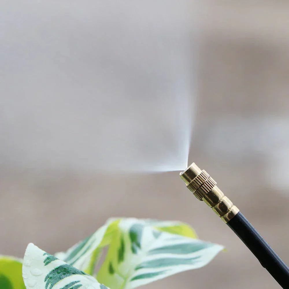 Garden Misting System With 20 Meters And 20 Adjustable Copper Nozzles Toolless Setup