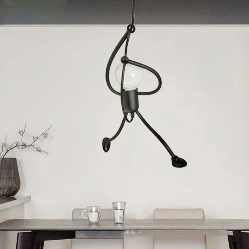 Unique Wall Lamp: Climbing Man Industrial Design Sculpture, Scandinavian Wall Lighting
