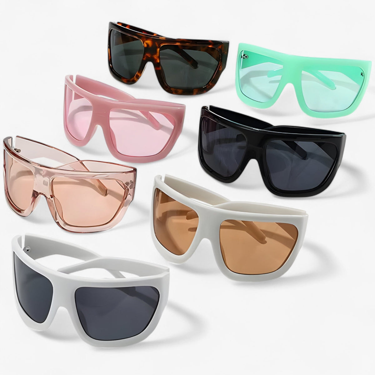 Oversized Wraparound Sports Sunglasses — Close-Fitting All-Around Eye Protection