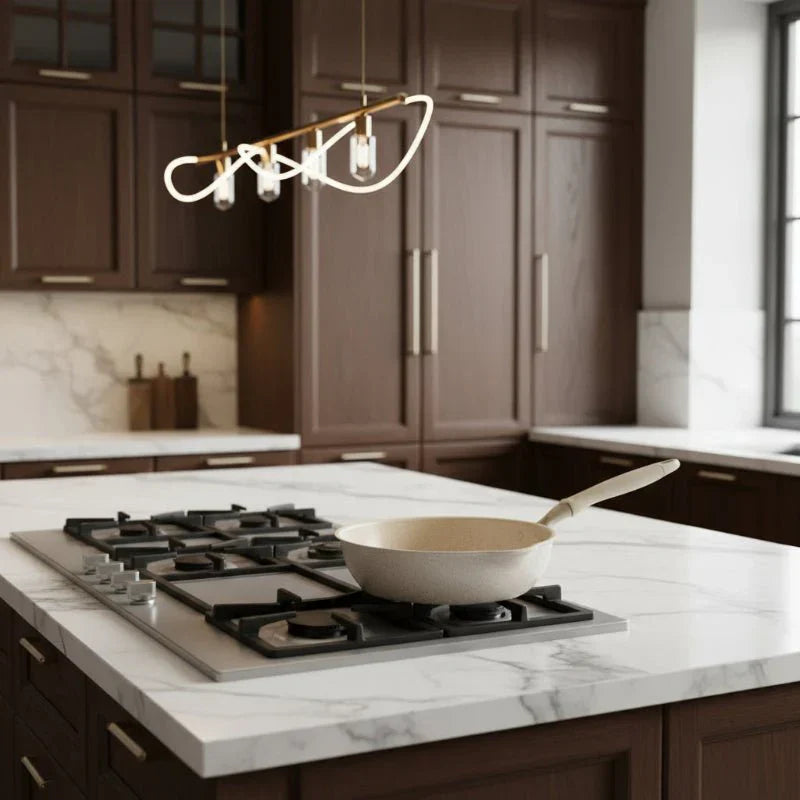 TerraStone Pro Deep Nonstick Wok — Maifan Stone Coating, Three-Layer Base, Aluminum Alloy
