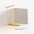 Aster LED Perforated Travertine Wall Sconce, Wall Mounted Lighting Fixture For Modern Interiors