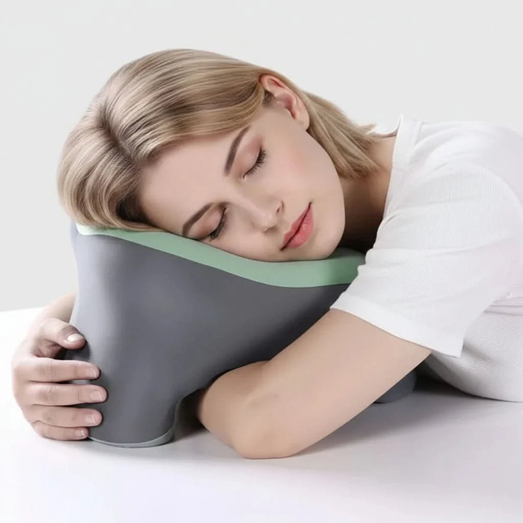 Cuscino da viaggio in memory foam MEMOFLEX — Supporto ergonomico per il collo, per viaggiare comodamente