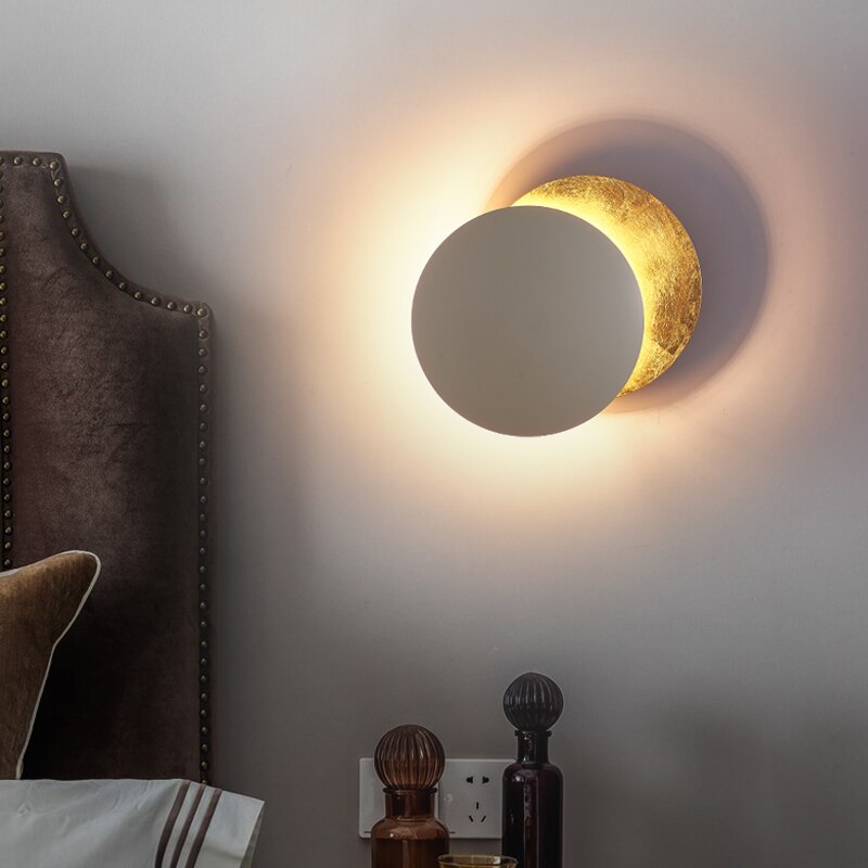 Kinkiet ścienny LED Eclipse Design z metalu i żelaza, 20–25 cm, nastrojowa dekoracja do salonu
