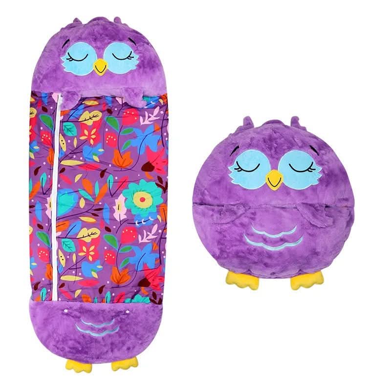 CosyCuddle 2-in-1-muunneltava makuupussi ja pehmolelu — yksivetoketjuinen malli