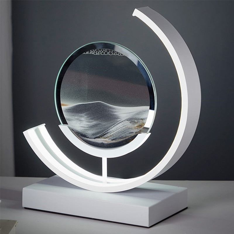 LumenVale Sandscape Lamp With Moving Sand Patterns For Calming Spaces In Modern Homes And Offices