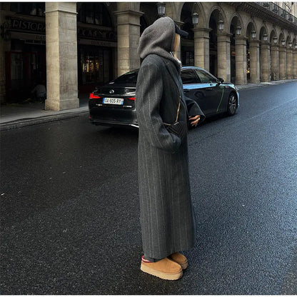 Pardessus à revers en laine