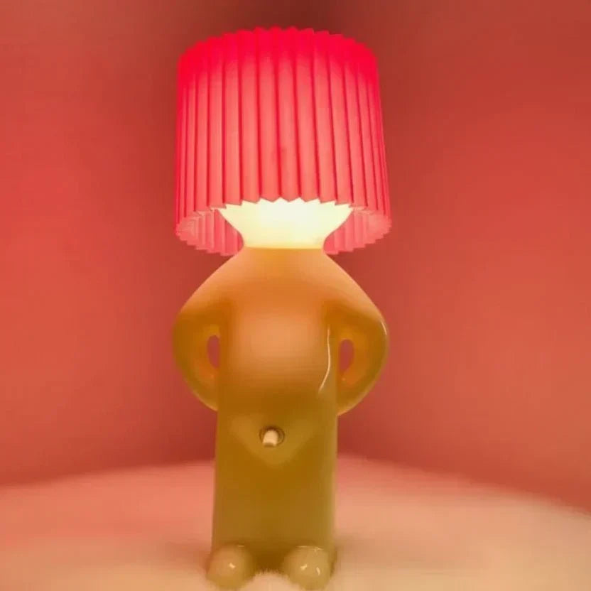 GiggleGlow Playful LED Lamp — Wobble Silhouette, Compact Footprint