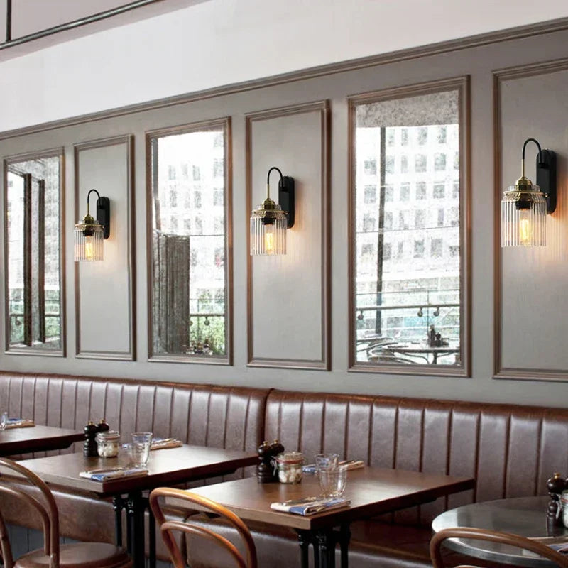 Riverton Industrial Vintage Wall Light With Exposed Bulb And Antique Finish For Indoor Spaces