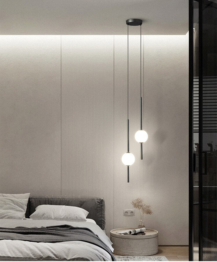 OrionGlow Glass Orb Pendant Light For Modern Dining Rooms And Bedrooms Minimalist Ceiling Fixture