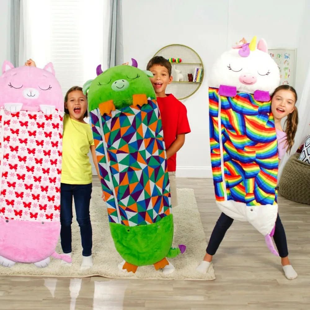 CosyCuddle 2-in-1-muunneltava makuupussi ja pehmolelu — yksivetoketjuinen malli