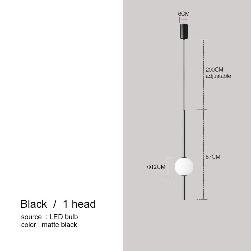 OrionGlow Glass Orb Pendant Light For Modern Dining Rooms And Bedrooms Minimalist Ceiling Fixture