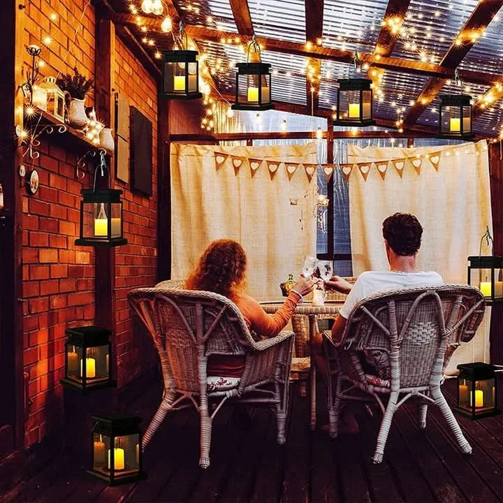 Solární lucerna se svíčkou CANDLELIVA — dekorativní design, záře inspirovaná svíčkou