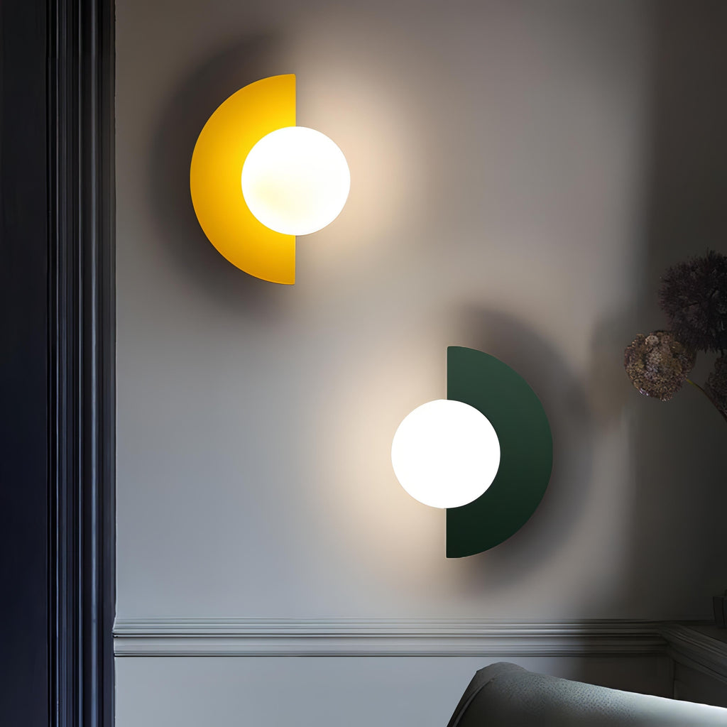 Aurelia Nordic Semicircular LED Wall Light For Living Areas That Delivers A Soft Even Glow