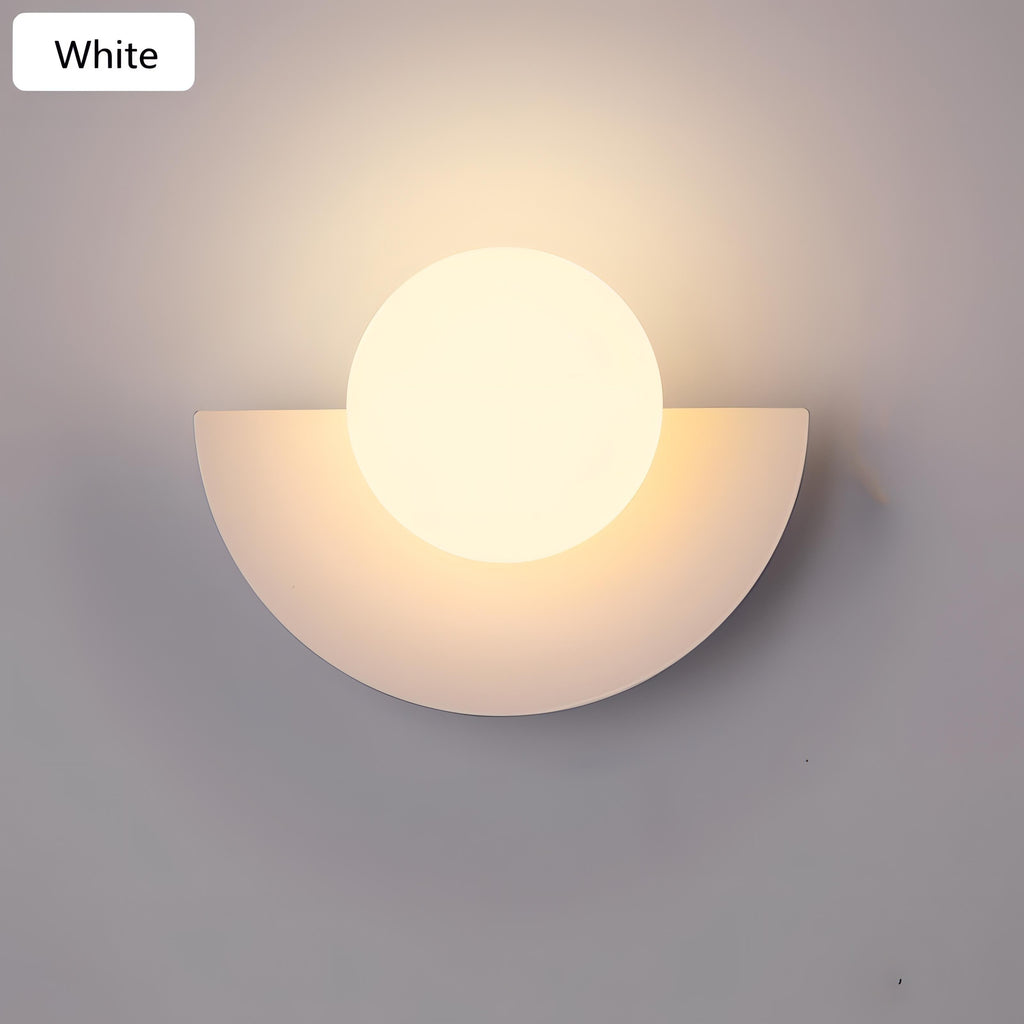 Aurelia Nordic Semicircular LED Wall Light For Living Areas That Delivers A Soft Even Glow