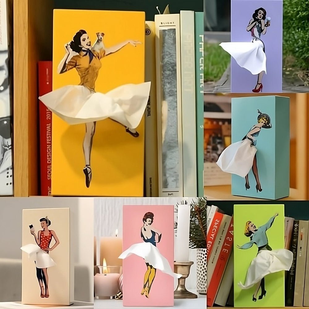 FlutterSkirt Tissue Box Playful Skirt-Shaped Cover Design
