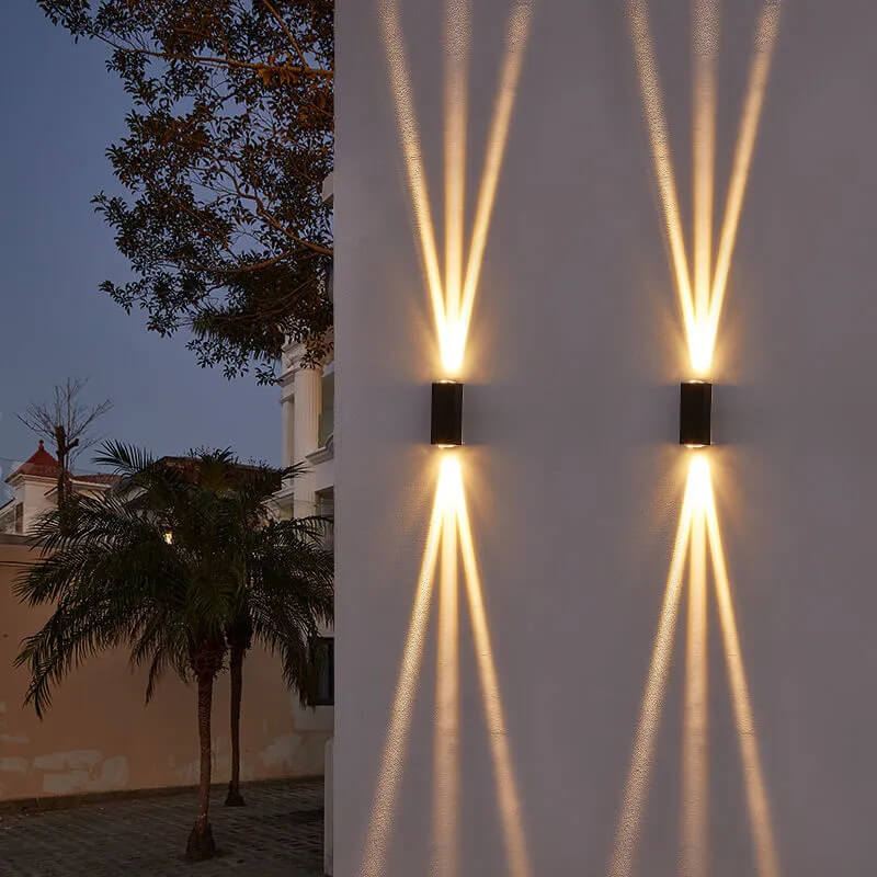 AstraGlow Waterproof Outdoor Rectangular LED Wall Sconce For Exterior Use 600 To 1000 Lumens
