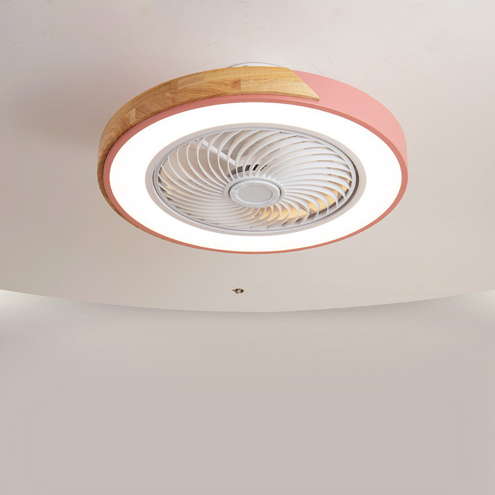 Boreal Timber Wooden Blades Ceiling Fan With Energy Saving LED Lighting For Living Spaces