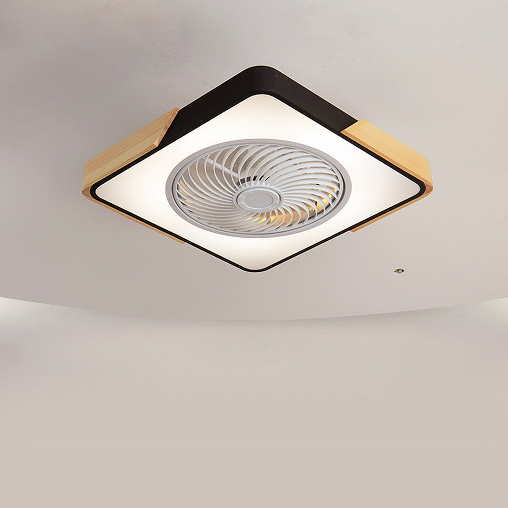 Boreal Timber Wooden Blades Ceiling Fan With Energy Saving LED Lighting For Living Spaces