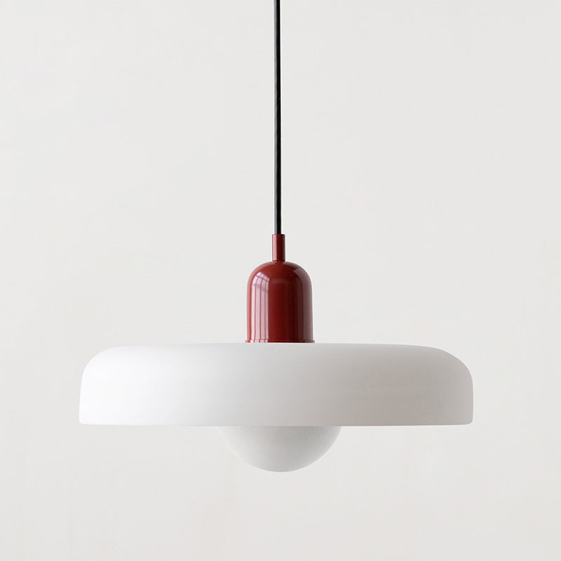 Liora závěsné světlo z barevného skla s nastavitelnou výškou v Bauhaus stylu pro moderní místnosti