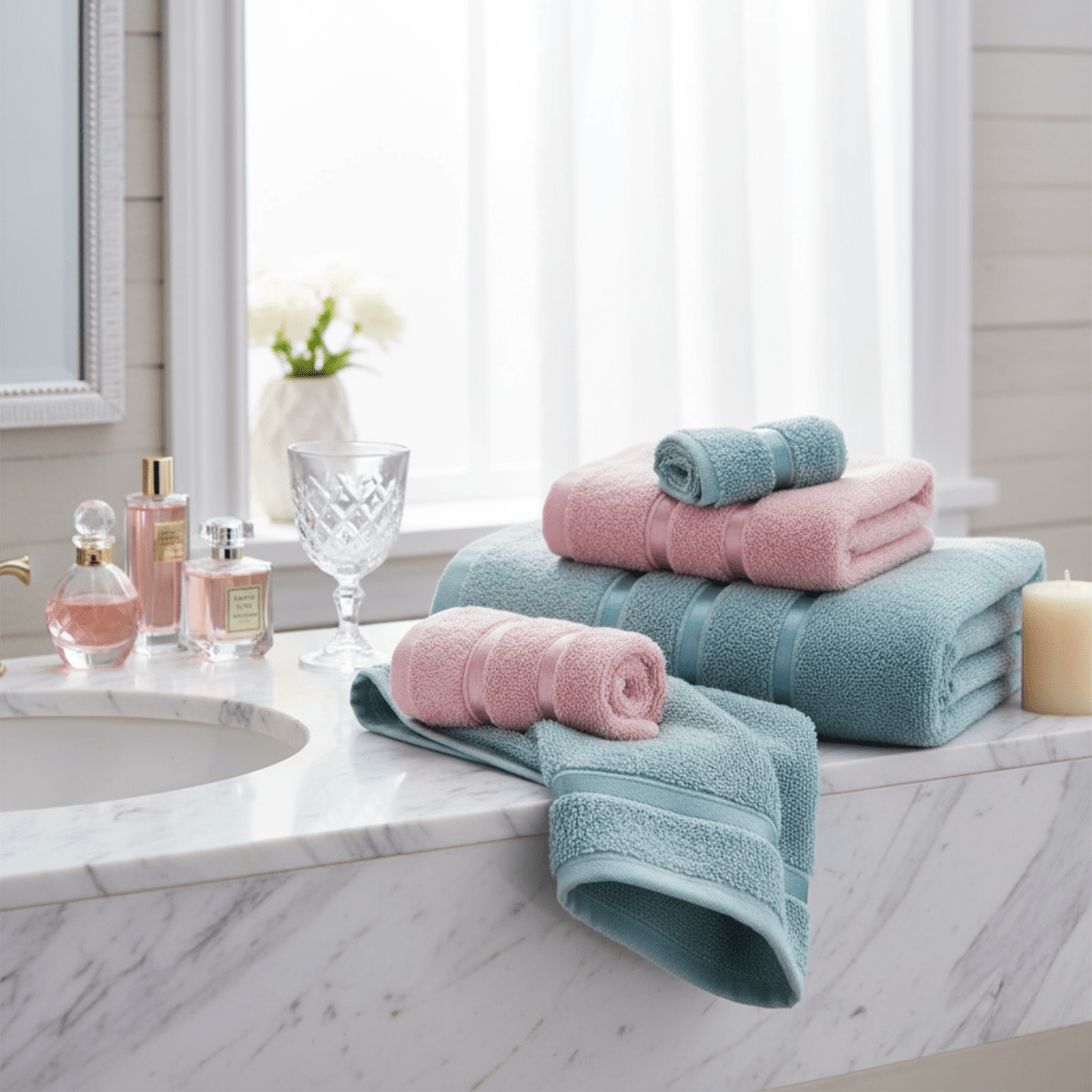 Luna Maison Premium Cotton Towels — High Absorbency, Elegant Design