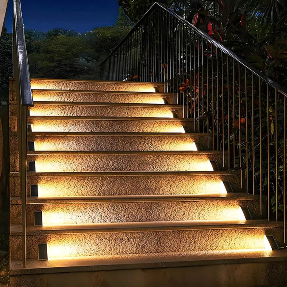 LumaPath Stair Lights With Solar LED For Outdoor Pathways And Steps For Home Use