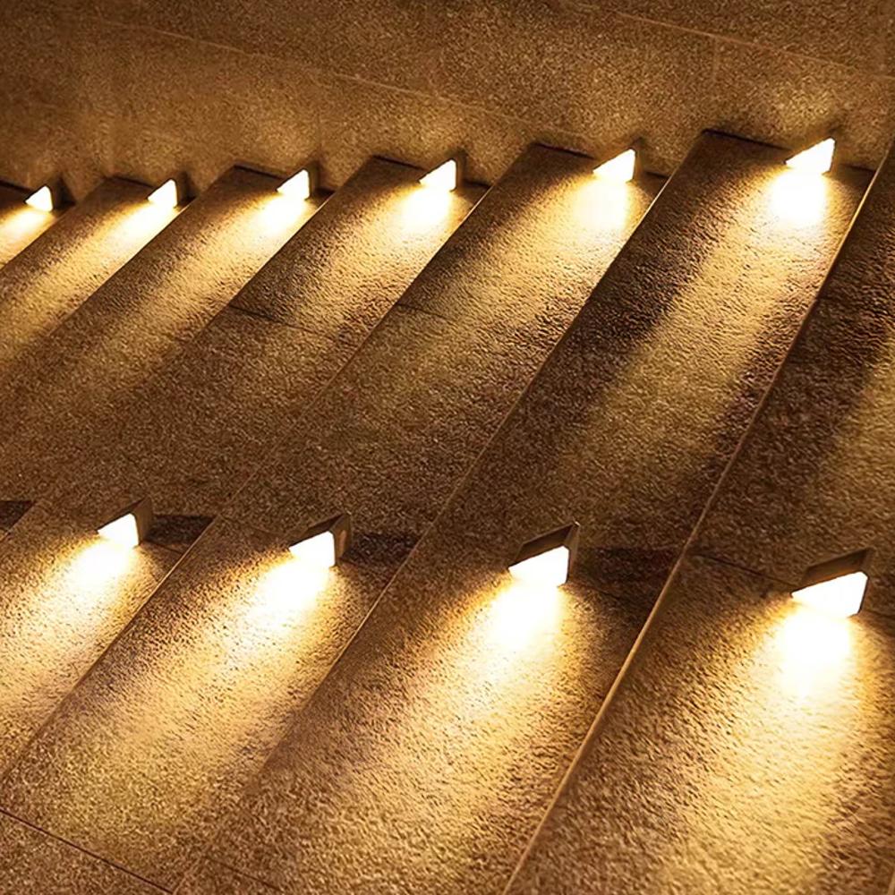 LumaPath Stair Lights With Solar LED For Outdoor Pathways And Steps For Home Use