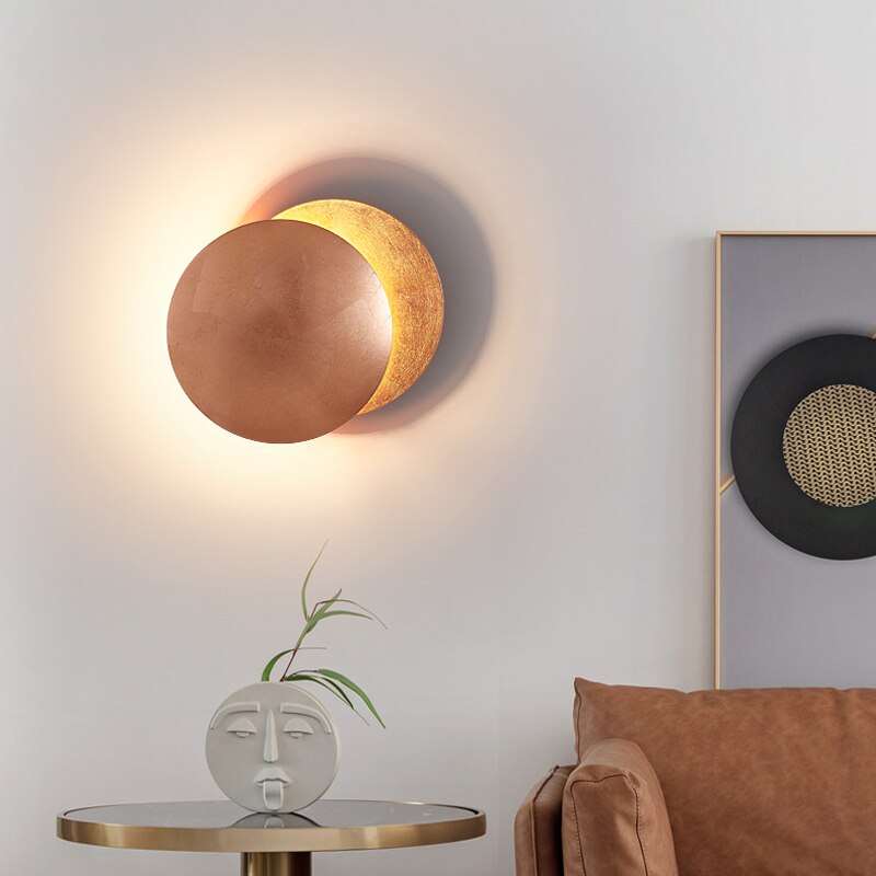 Kinkiet ścienny LED Eclipse Design z metalu i żelaza, 20–25 cm, nastrojowa dekoracja do salonu