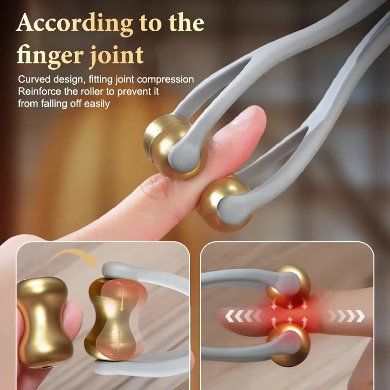 Masseur pour doigts — rouleaux en laiton pour les articulations des doigts