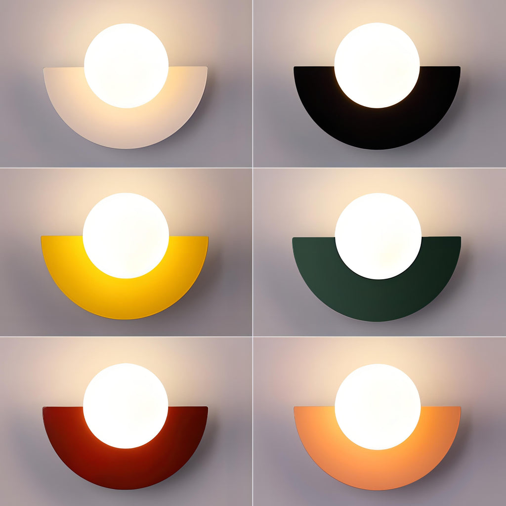 Aurelia Nordic Semicircular LED Wall Light For Living Areas That Delivers A Soft Even Glow
