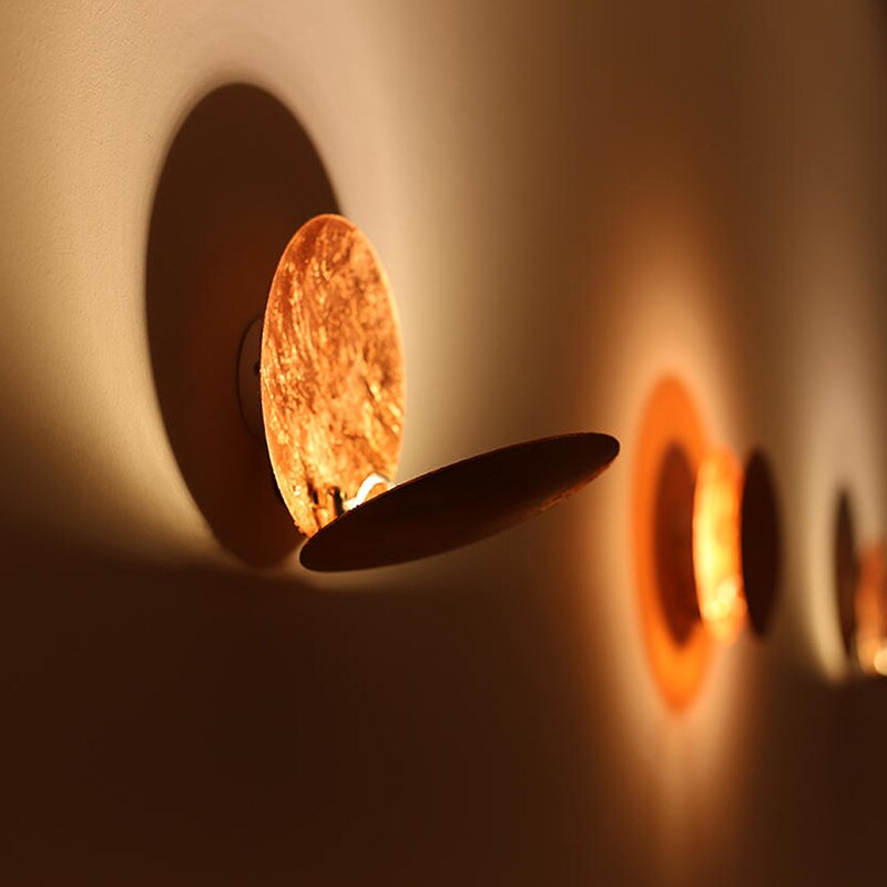 Kinkiet ścienny LED Eclipse Design z metalu i żelaza, 20–25 cm, nastrojowa dekoracja do salonu