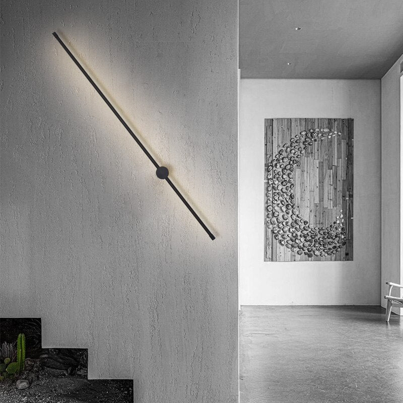 Aurelo Slim Led Wall Light With Gold Finish For Modern Interiors Ideal For Living Rooms And Hallways