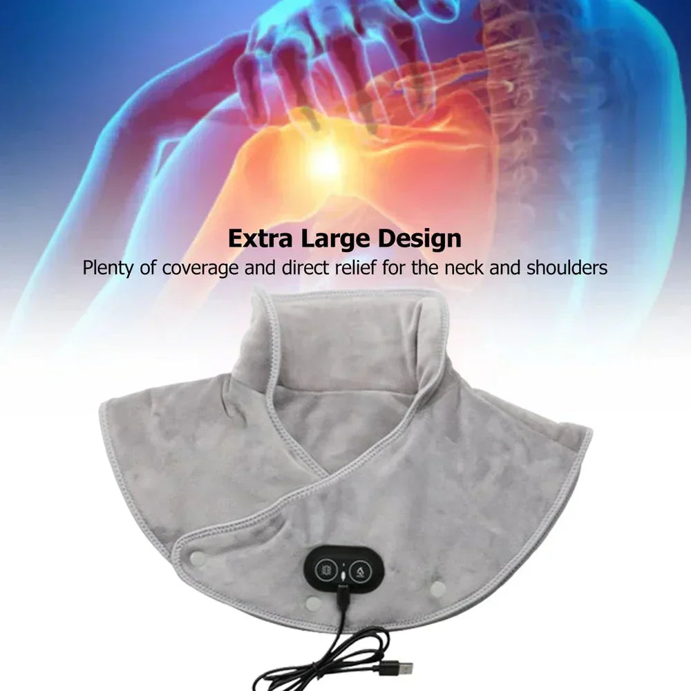 Vibration Massager Neck Or Shoulders USB Heating Pad And 3 Temperature Settings Timer