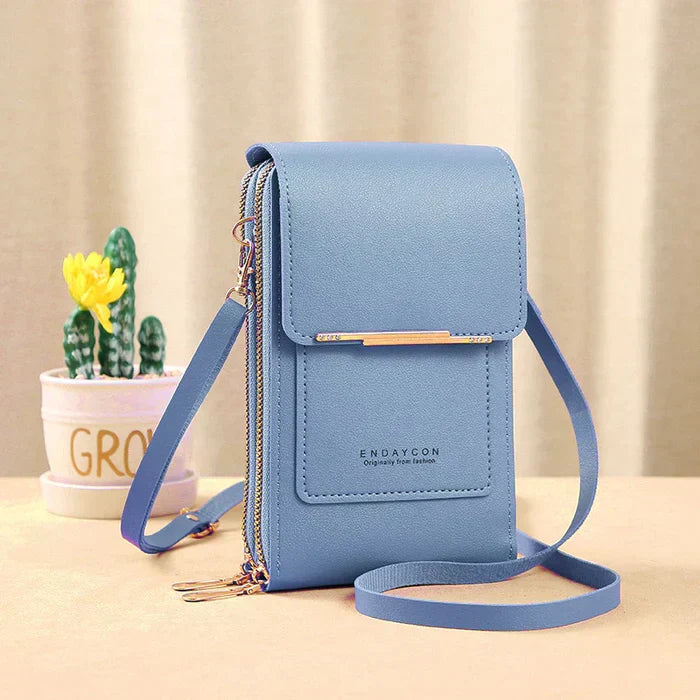 RFID-Blocking Women's Shoulder Bag Water-Resistant Purse for Phone, Cards, and Keys