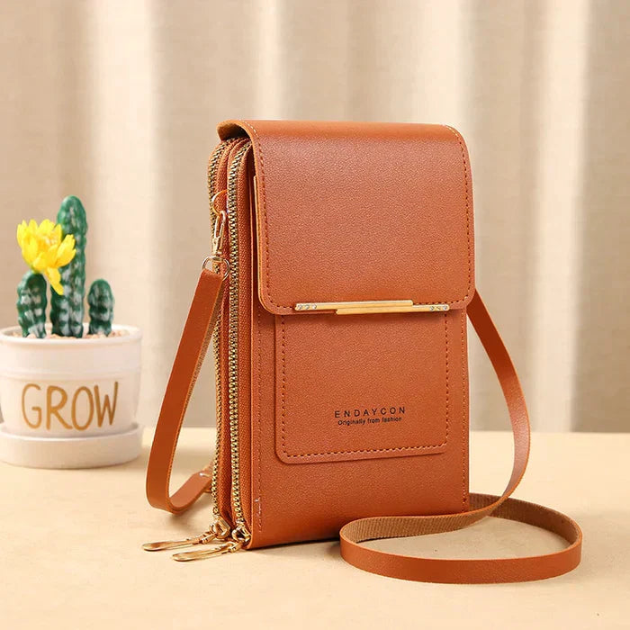 RFID-Blocking Women's Shoulder Bag Water-Resistant Purse for Phone, Cards, and Keys