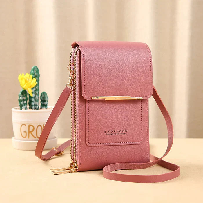 RFID-Blocking Women's Shoulder Bag Water-Resistant Purse for Phone, Cards, and Keys