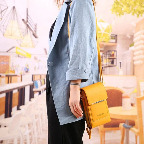 RFID-Blocking Women's Shoulder Bag Water-Resistant Purse for Phone, Cards, and Keys