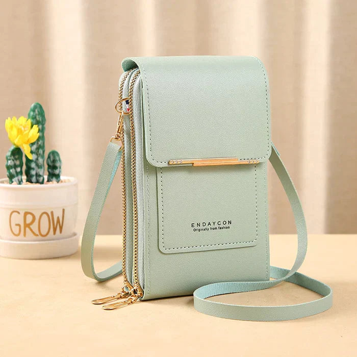 RFID-Blocking Women's Shoulder Bag Water-Resistant Purse for Phone, Cards, and Keys